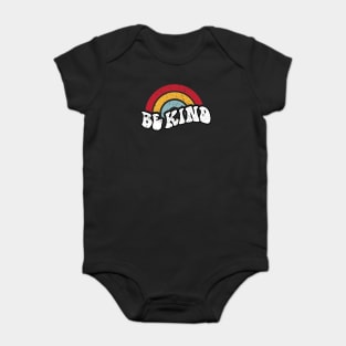 Be Kind Vintage Rainbow Peace Hippie Baby Bodysuit